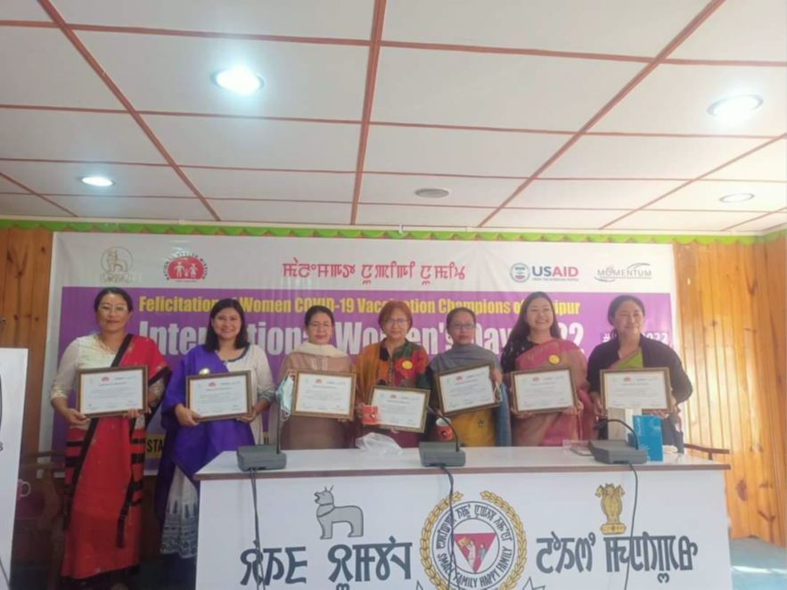 Photo for M-Rite team supported in felicitation of COVID Vaccination Women Champions on International Women’s Day 2022 and 2023.